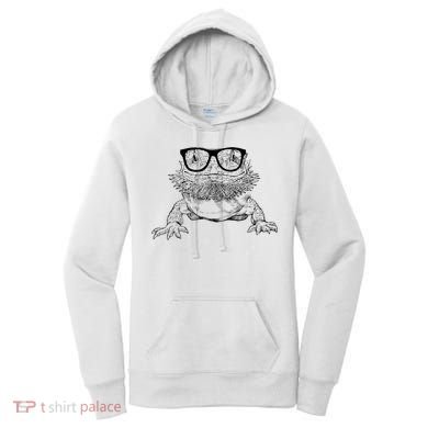Bearded Dragon Nerdy Glasses Animal Women's Hoodie