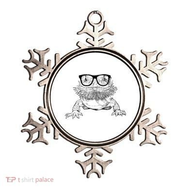 Bearded Dragon Nerdy Glasses Animal Ornament