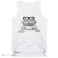 Bearded Dragon Nerdy Glasses Animal Tank Top thumb 0