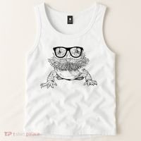 Bearded Dragon Nerdy Glasses Animal Tank Top thumb 2
