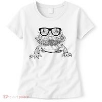 Bearded Dragon Nerdy Glasses Animal Women's T-Shirt thumb 0