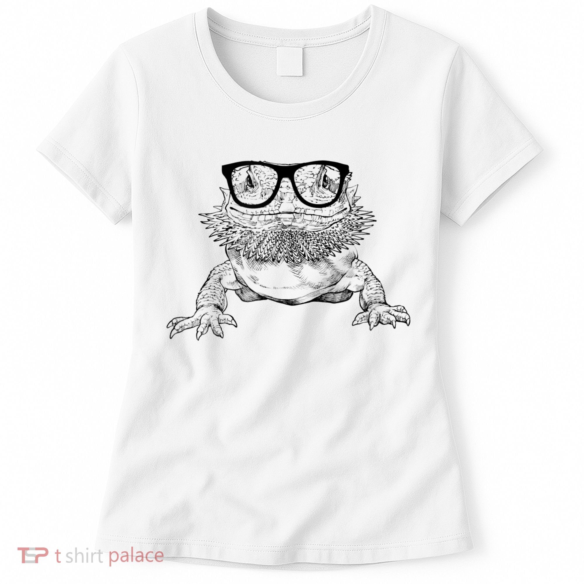 Bearded Dragon Nerdy Glasses Animal Women's T-Shirt