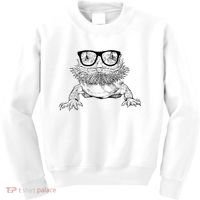 Bearded Dragon Nerdy Glasses Animal Kids Sweatshirt thumb 0