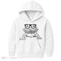 Bearded Dragon Nerdy Glasses Animal Kids Hoodie thumb 0