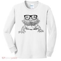 Bearded Dragon Nerdy Glasses Animal Kids Long Sleeve Shirt thumb 0