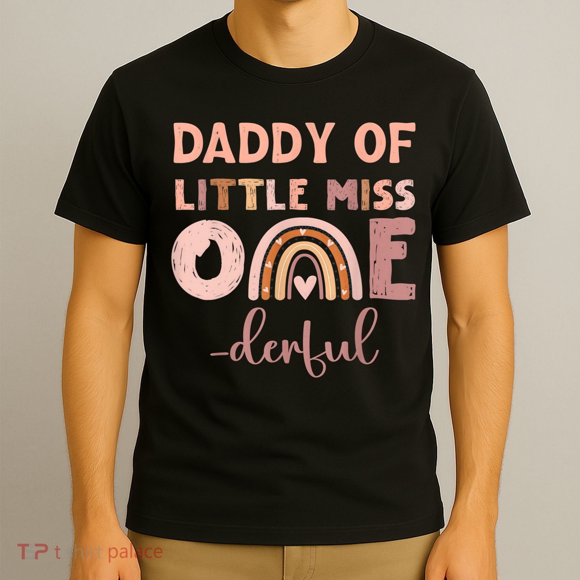 Boho Daddy Of Miss Onederful 1st Birthday Girl Cute T-Shirt