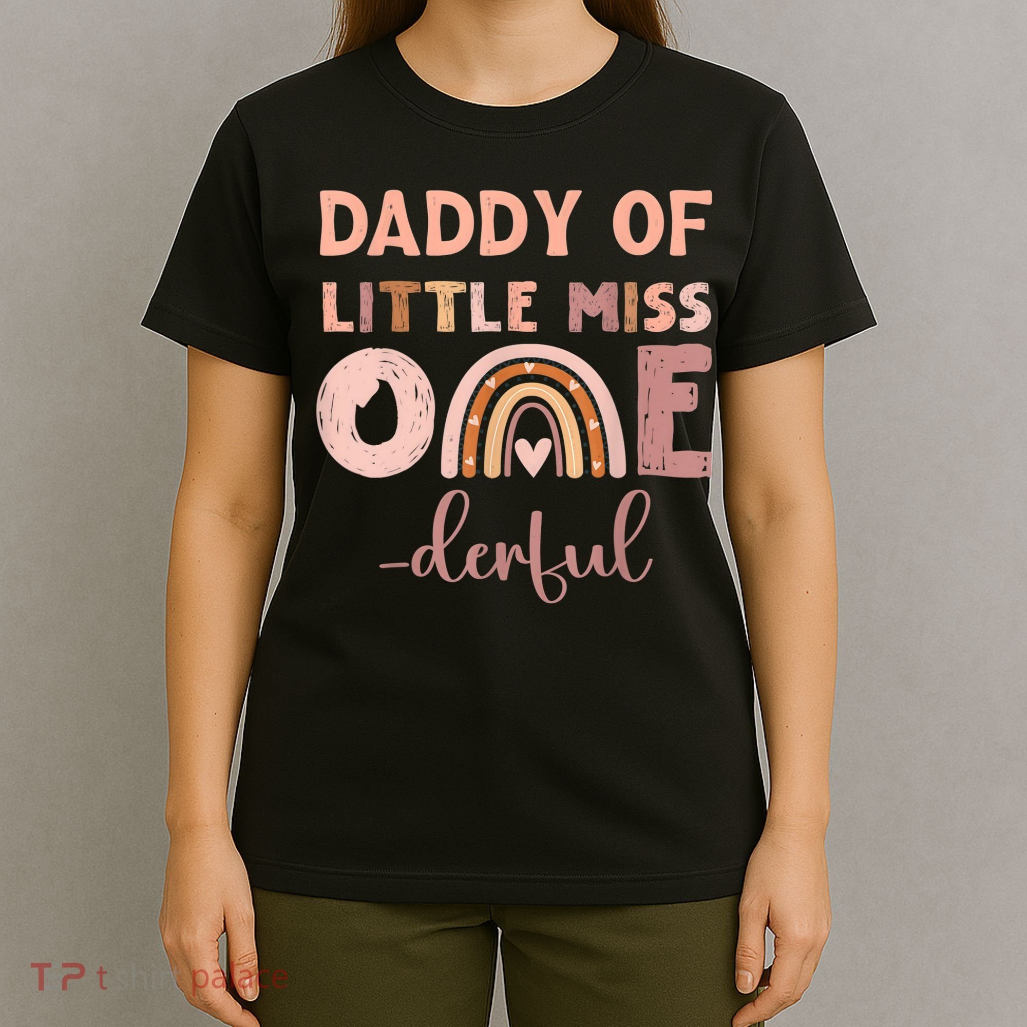 Boho Daddy Of Miss Onederful 1st Birthday Girl Cute T-Shirt