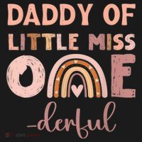 Boho Daddy Of Miss Onederful 1st Birthday Girl Cute T-Shirt thumb 7