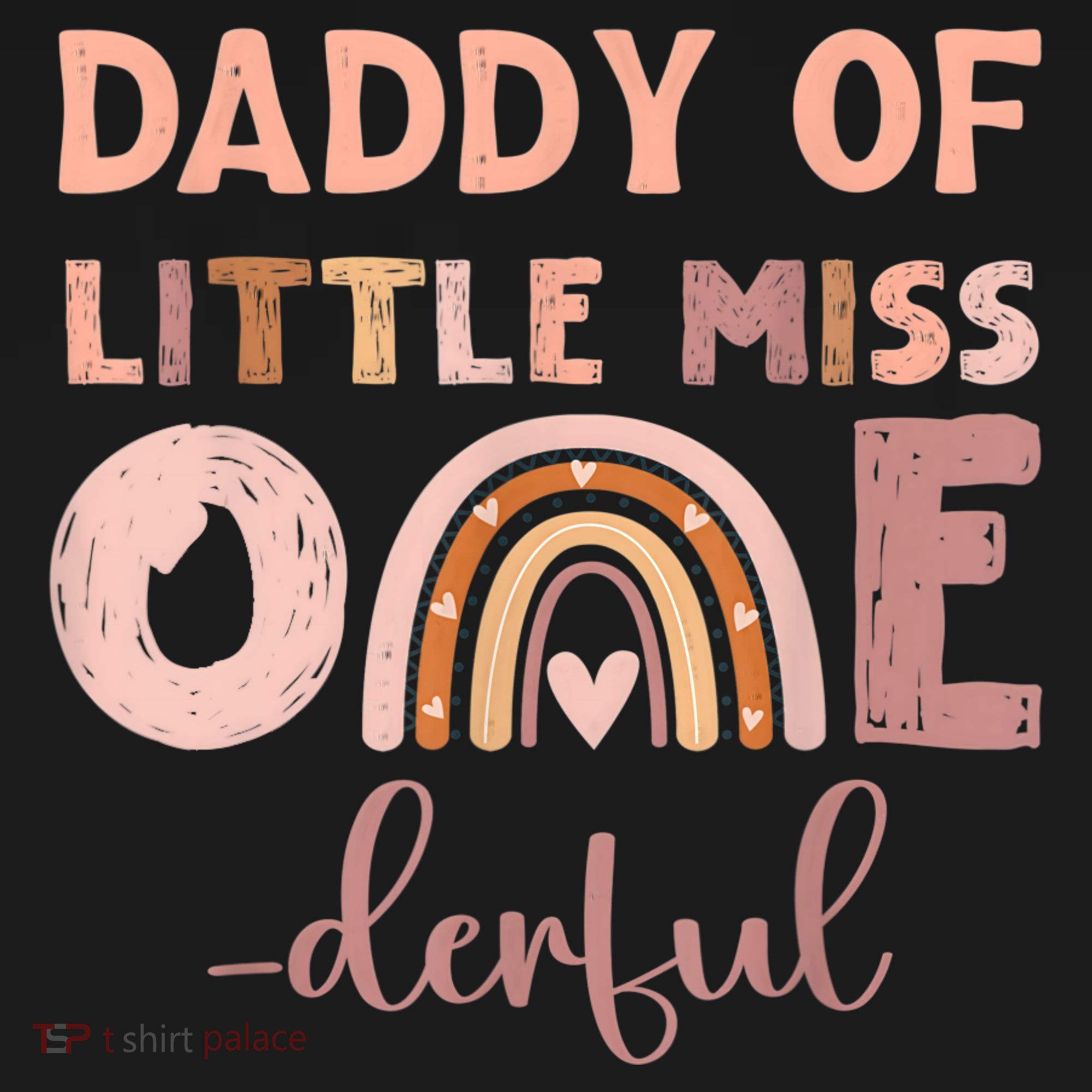 Boho Daddy Of Miss Onederful 1st Birthday Girl Cute T-Shirt