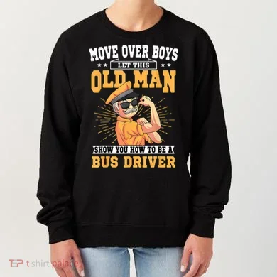 Bus Driver Old Operator Uniform Driving Shuttle Transit Women's Sweatshirt