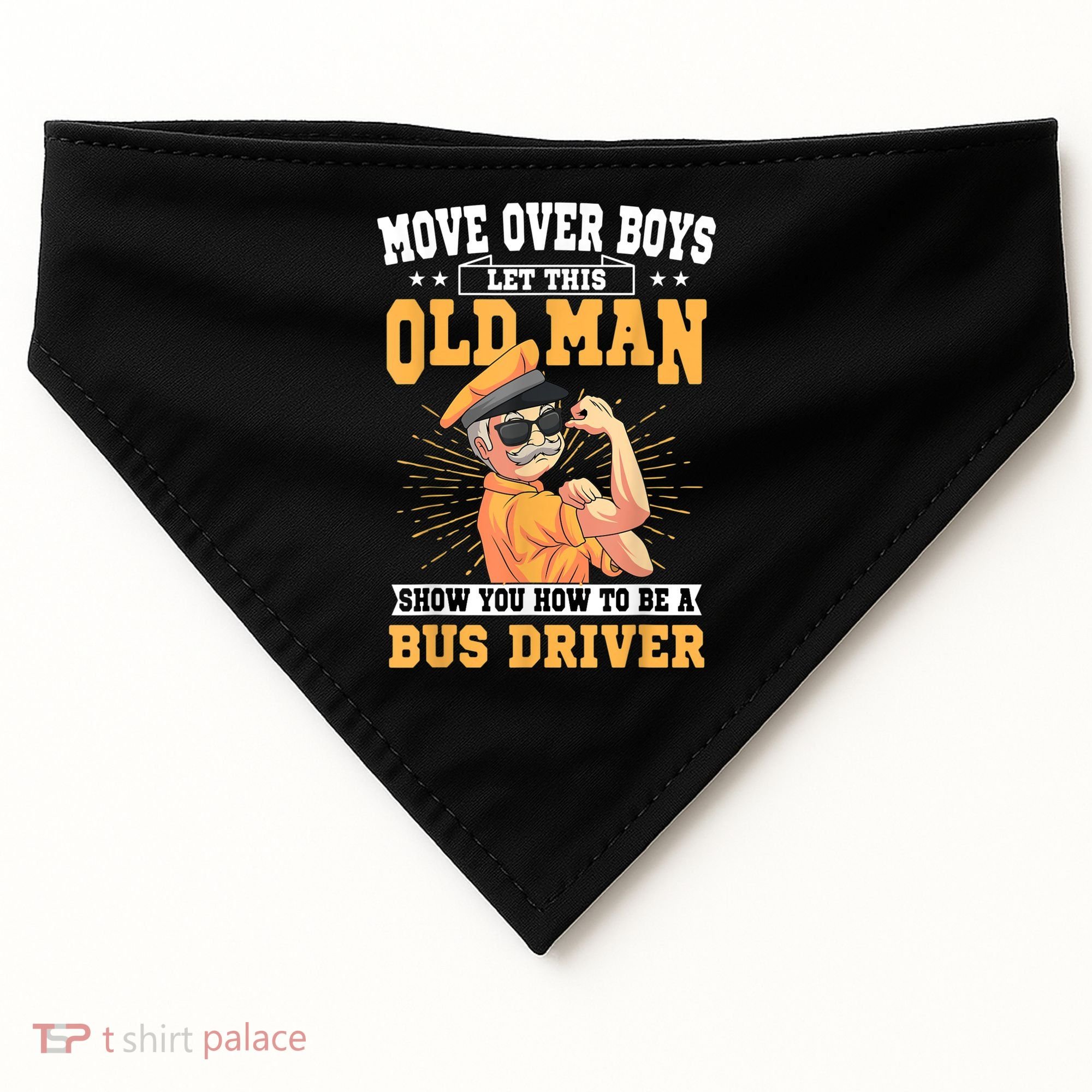 Bus Driver Old Operator Uniform Driving Shuttle Transit USA-Made Doggie Bandana