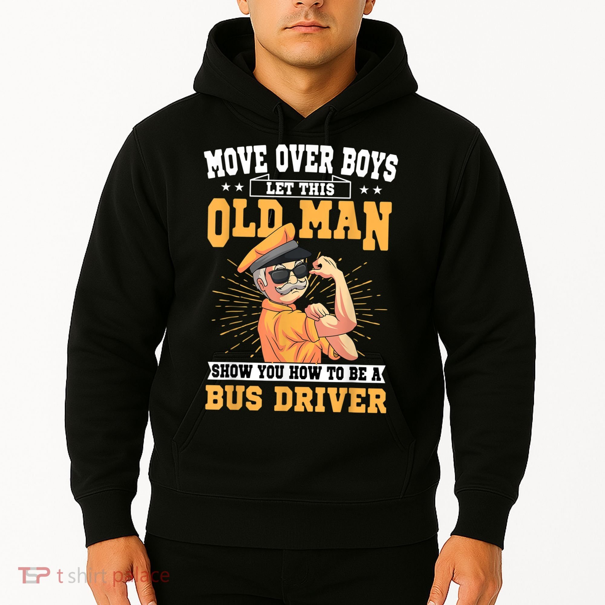 Bus Driver Old Operator Uniform Driving Shuttle Transit Hoodie