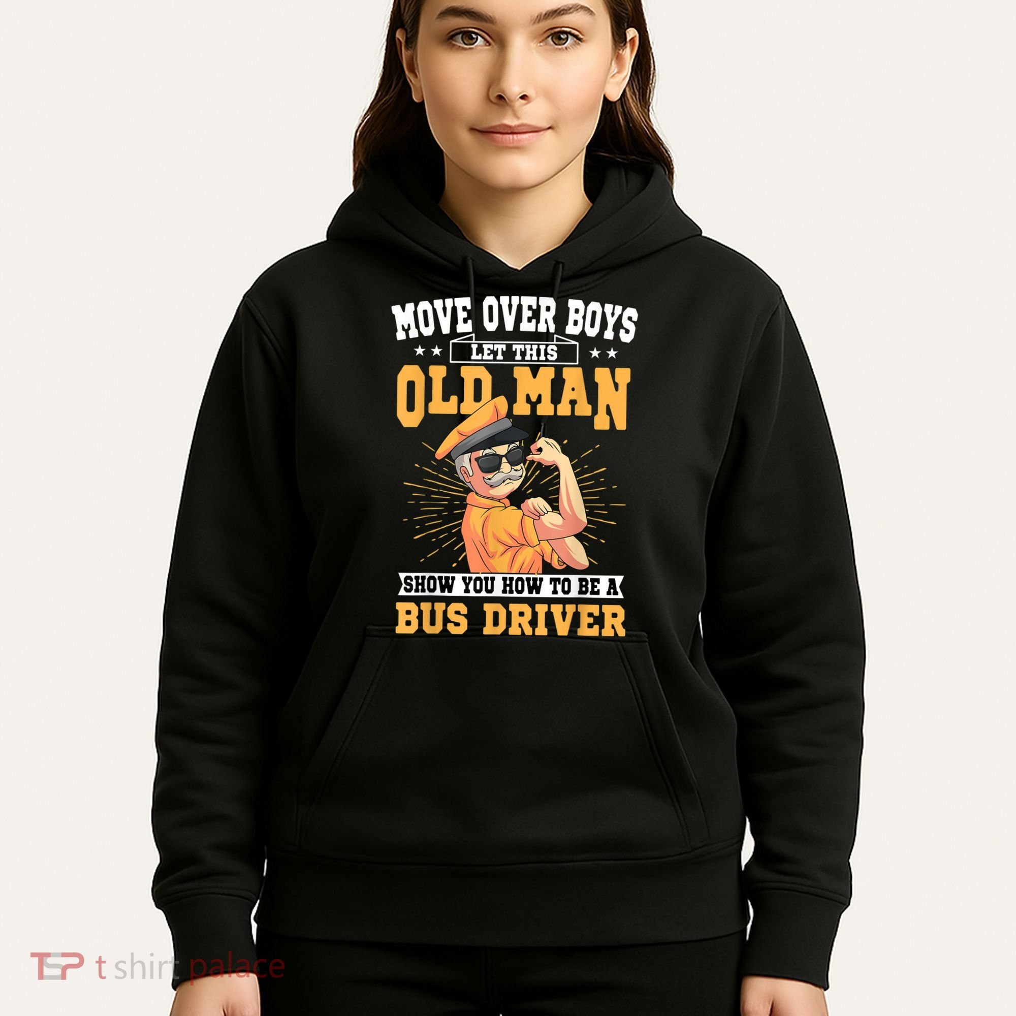 Bus Driver Old Operator Uniform Driving Shuttle Transit Hoodie