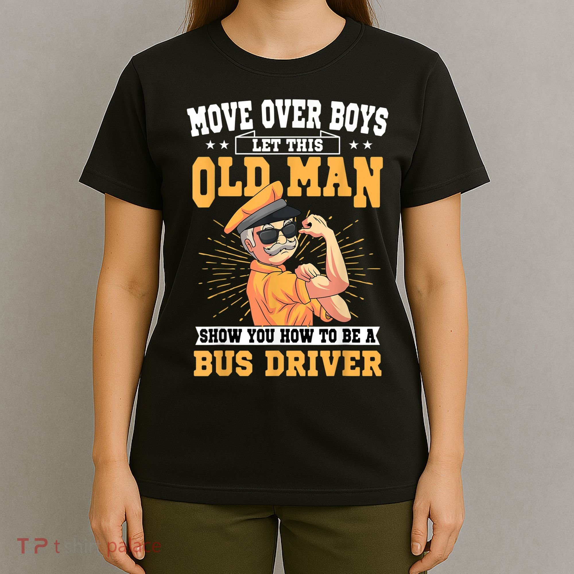 Bus Driver Old Operator Uniform Driving Shuttle Transit T-Shirt