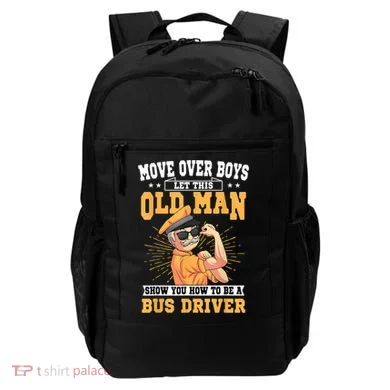 Bus Driver Old Operator Uniform Driving Shuttle Transit Backpack