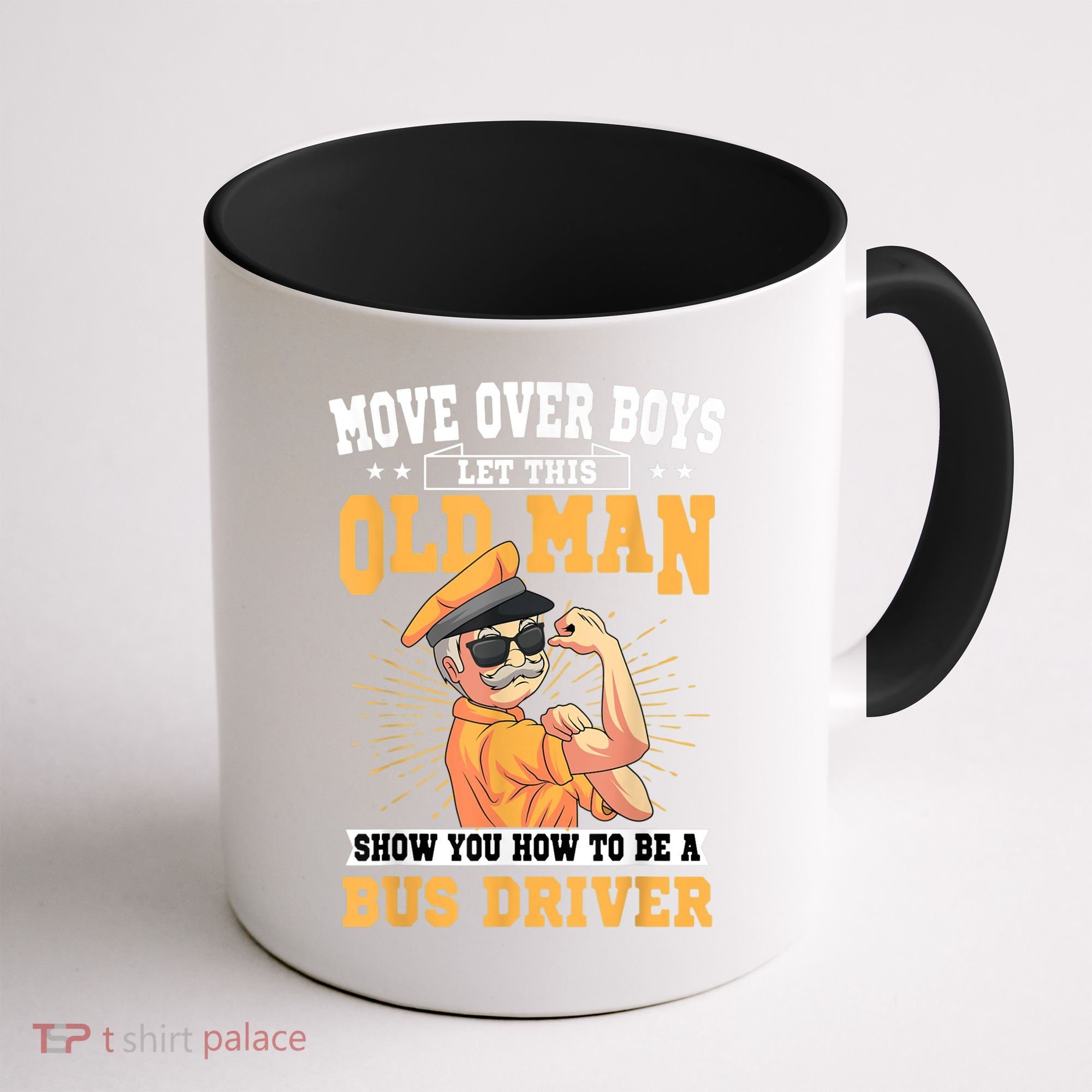 Bus Driver Old Operator Uniform Driving Shuttle Transit Coffee Mug