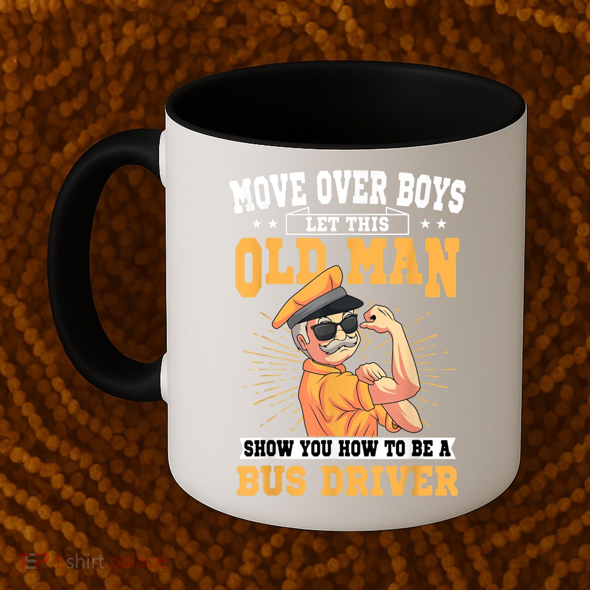 Bus Driver Old Operator Uniform Driving Shuttle Transit Coffee Mug