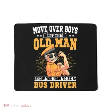 Bus Driver Old Operator Uniform Driving Shuttle Transit Mousepad