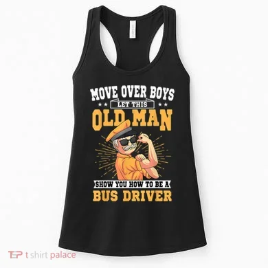 Bus Driver Old Operator Uniform Driving Shuttle Transit Women's Tank Top