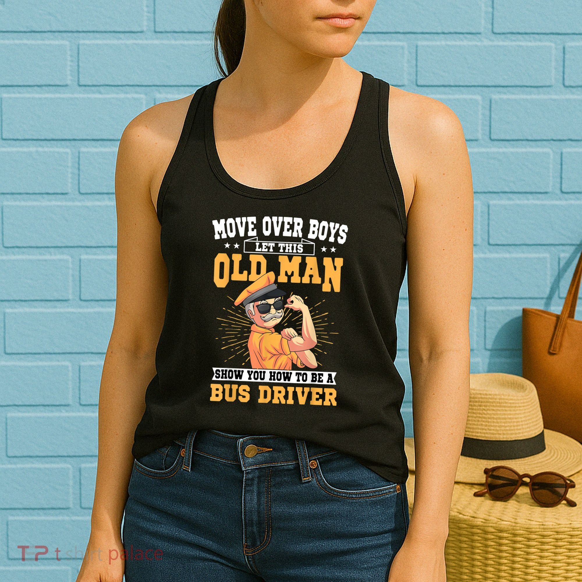 Bus Driver Old Operator Uniform Driving Shuttle Transit Women's Tank Top