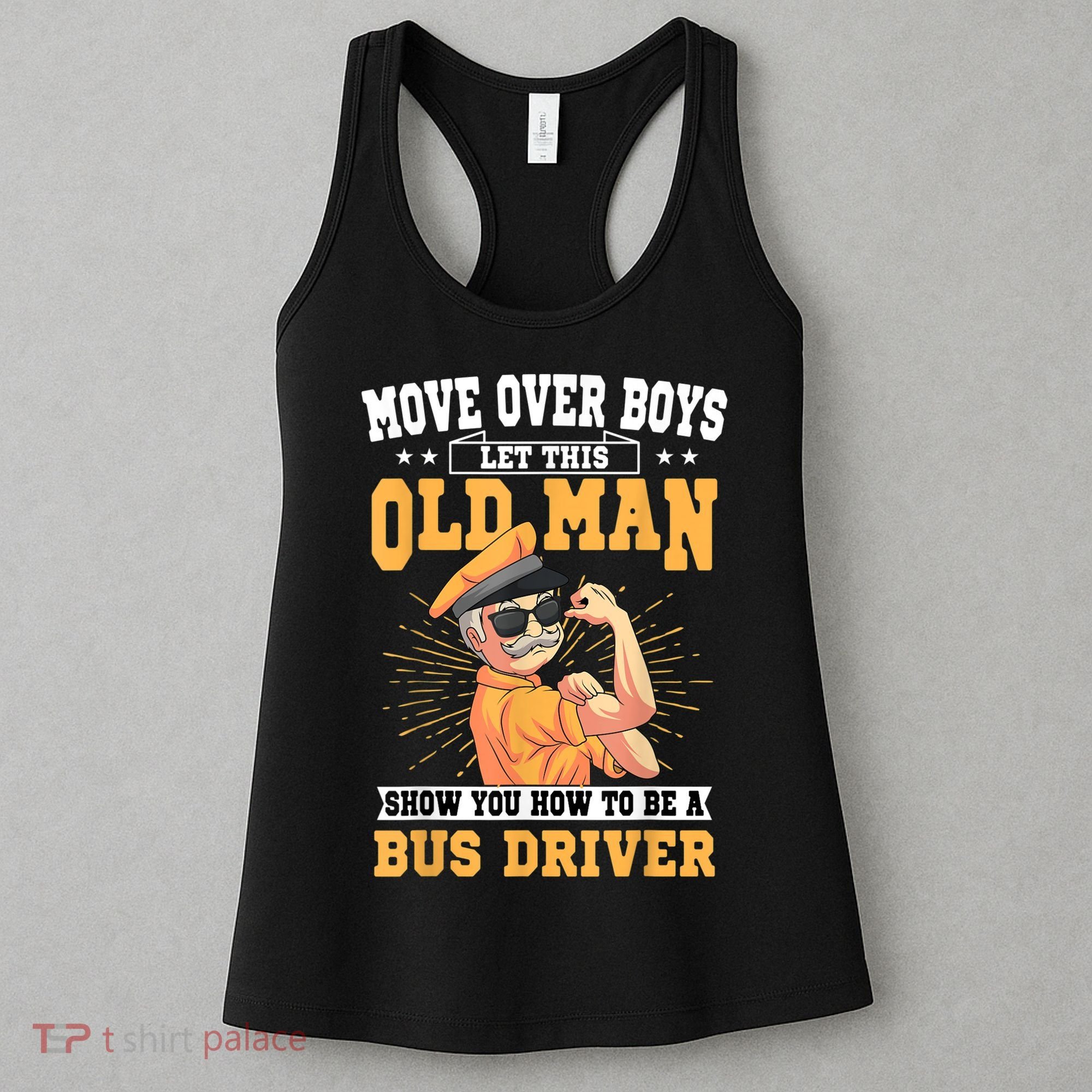Bus Driver Old Operator Uniform Driving Shuttle Transit Women's Tank Top