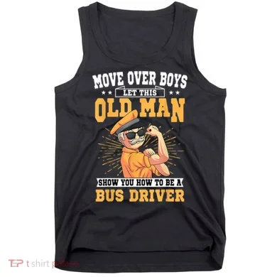 Bus Driver Old Operator Uniform Driving Shuttle Transit Tank Top