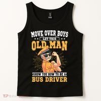 Bus Driver Old Operator Uniform Driving Shuttle Transit Tank Top thumb 2