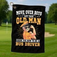 Bus Driver Old Operator Uniform Driving Shuttle Transit Golf Towel thumb 1