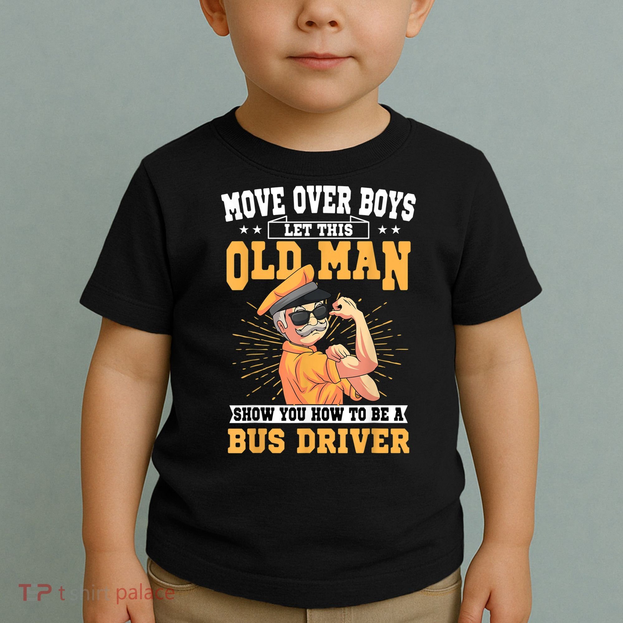 Bus Driver Old Operator Uniform Driving Shuttle Transit Toddler T-Shirt
