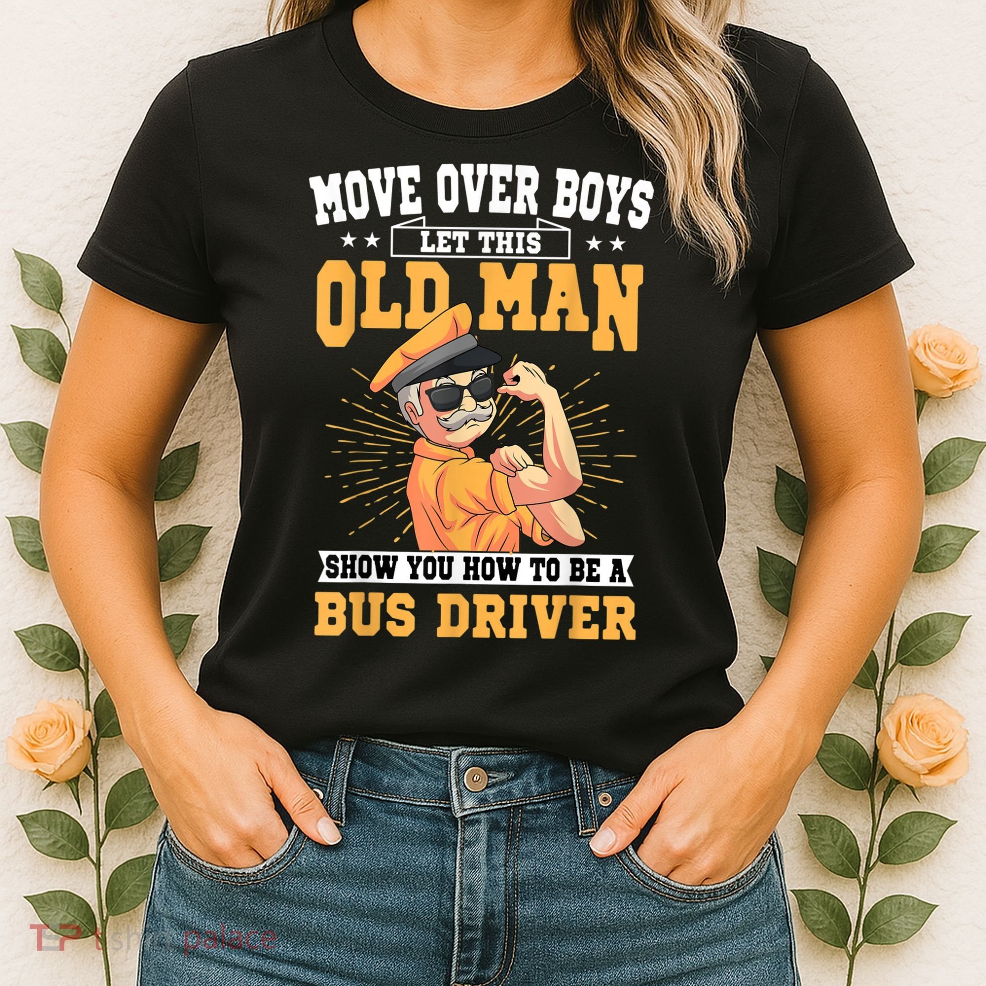 Bus Driver Old Operator Uniform Driving Shuttle Transit Women's T-Shirt