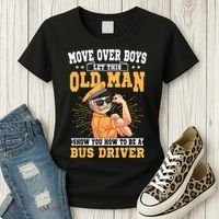 Bus Driver Old Operator Uniform Driving Shuttle Transit Women's T-Shirt thumb 3