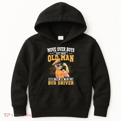 Bus Driver Old Operator Uniform Driving Shuttle Transit Kids Hoodie