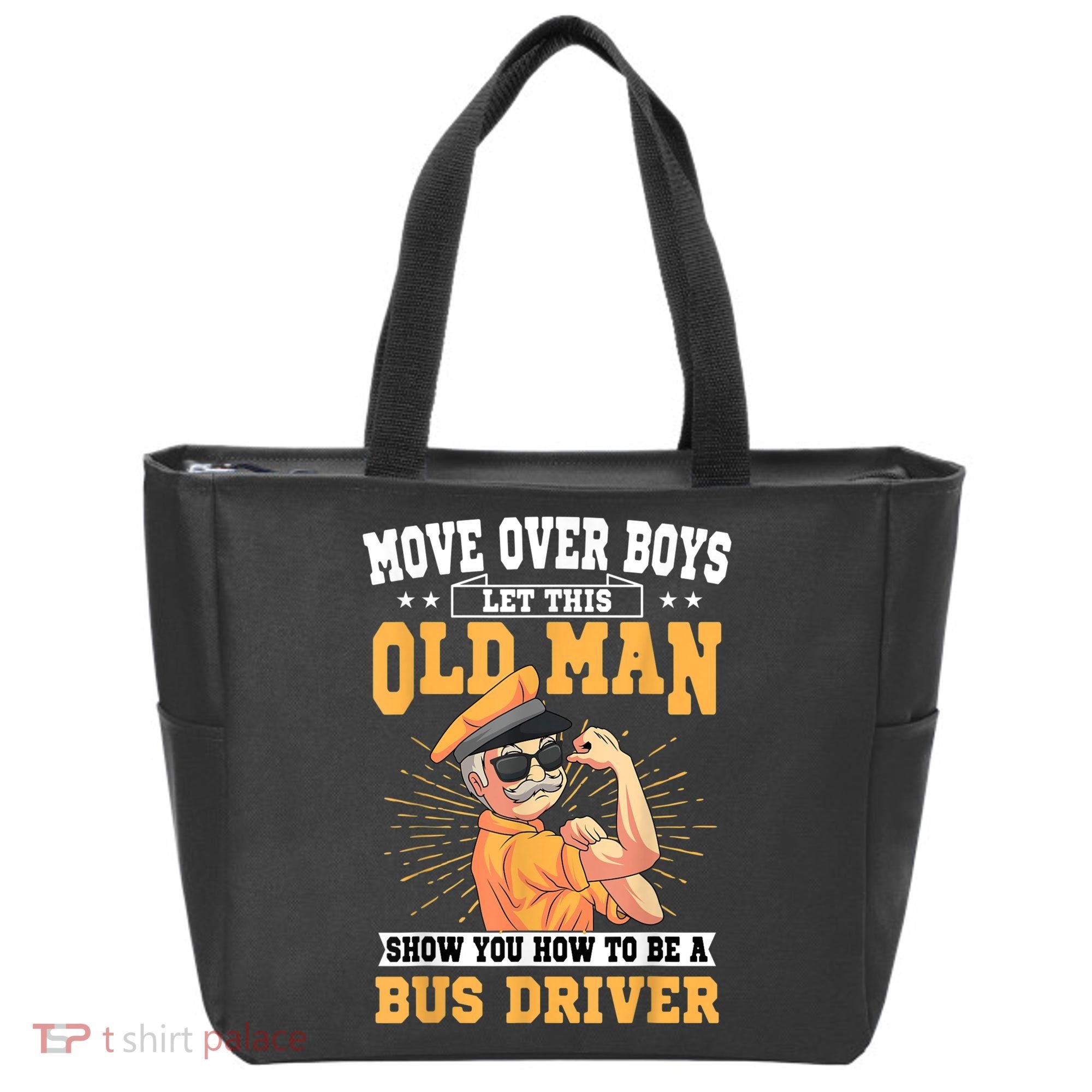 Bus Driver Old Operator Uniform Driving Shuttle Transit Tote Bag