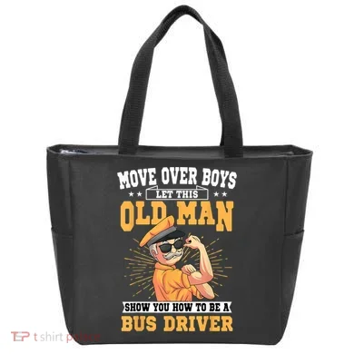 Bus Driver Old Operator Uniform Driving Shuttle Transit Tote Bag