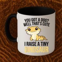 Bearded Dragon Pet I Raise A Tiny Dinosaur Bearded Dragon Coffee Mug thumb 2