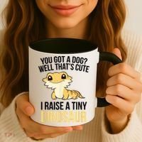 Bearded Dragon Pet I Raise A Tiny Dinosaur Bearded Dragon Coffee Mug thumb 3