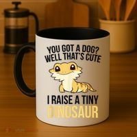 Bearded Dragon Pet I Raise A Tiny Dinosaur Bearded Dragon Coffee Mug thumb 4
