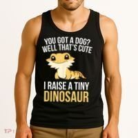 Bearded Dragon Pet I Raise A Tiny Dinosaur Bearded Dragon Tank Top thumb 3