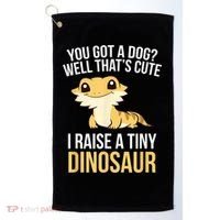 Bearded Dragon Pet I Raise A Tiny Dinosaur Bearded Dragon Golf Towel thumb 0