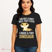 Bearded Dragon Pet I Raise A Tiny Dinosaur Bearded Dragon Women's T-Shirt thumb 4