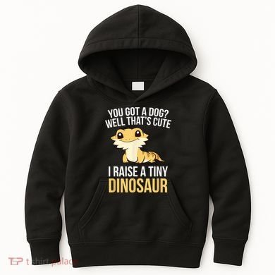Bearded Dragon Pet I Raise A Tiny Dinosaur Bearded Dragon Kids Hoodie