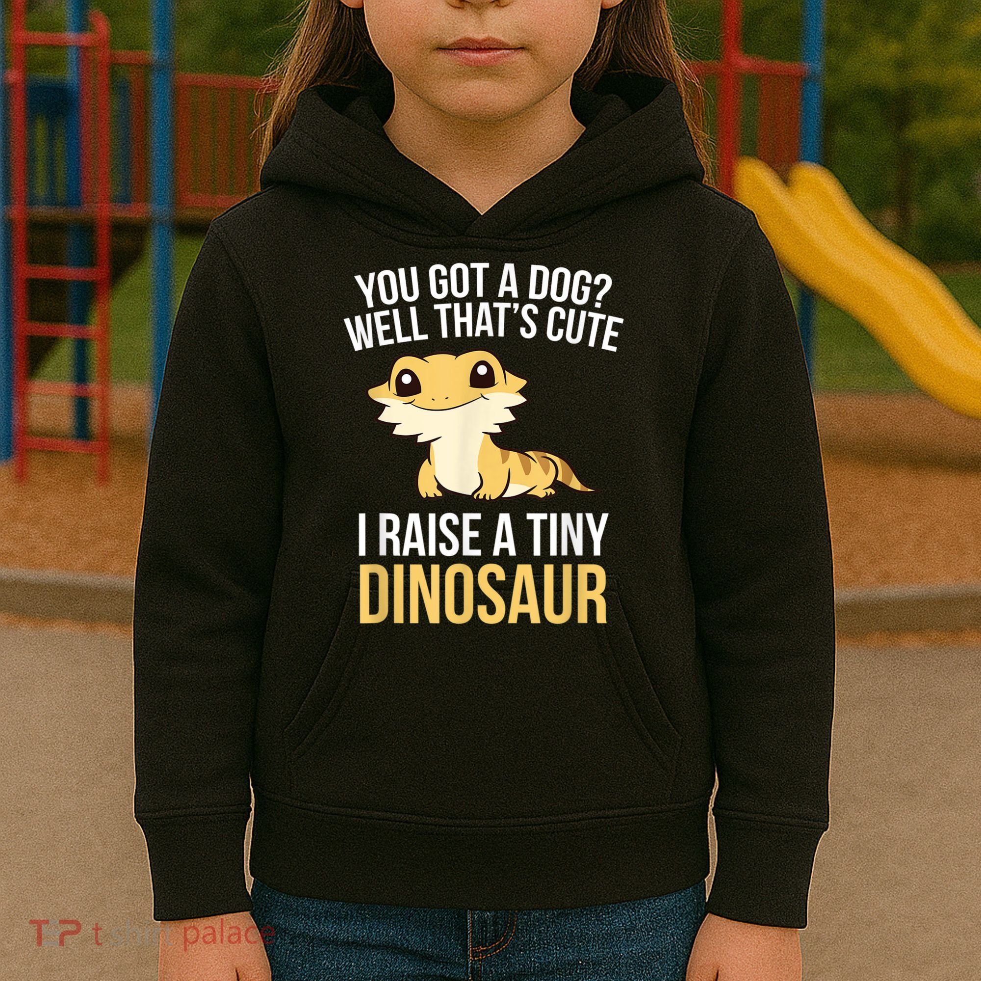 Bearded Dragon Pet I Raise A Tiny Dinosaur Bearded Dragon Kids Hoodie