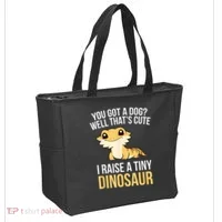 Bearded Dragon Pet I Raise A Tiny Dinosaur Bearded Dragon Tote Bag thumb 2