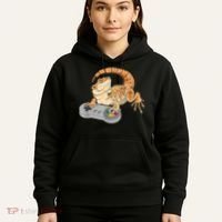 Bearded Dragon Playing Video Game Reptiles Pagona Gamer Hoodie thumb 5