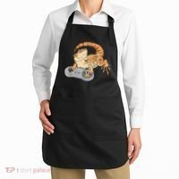 Bearded Dragon Playing Video Game Reptiles Pagona Gamer Apron thumb 2