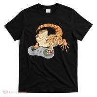 Bearded Dragon Playing Video Game Reptiles Pagona Gamer T-Shirt thumb 0
