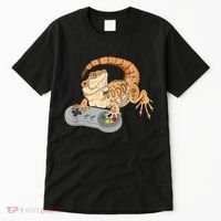 Bearded Dragon Playing Video Game Reptiles Pagona Gamer Tall T-Shirt thumb 0