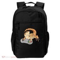 Bearded Dragon Playing Video Game Reptiles Pagona Gamer Backpack thumb 0