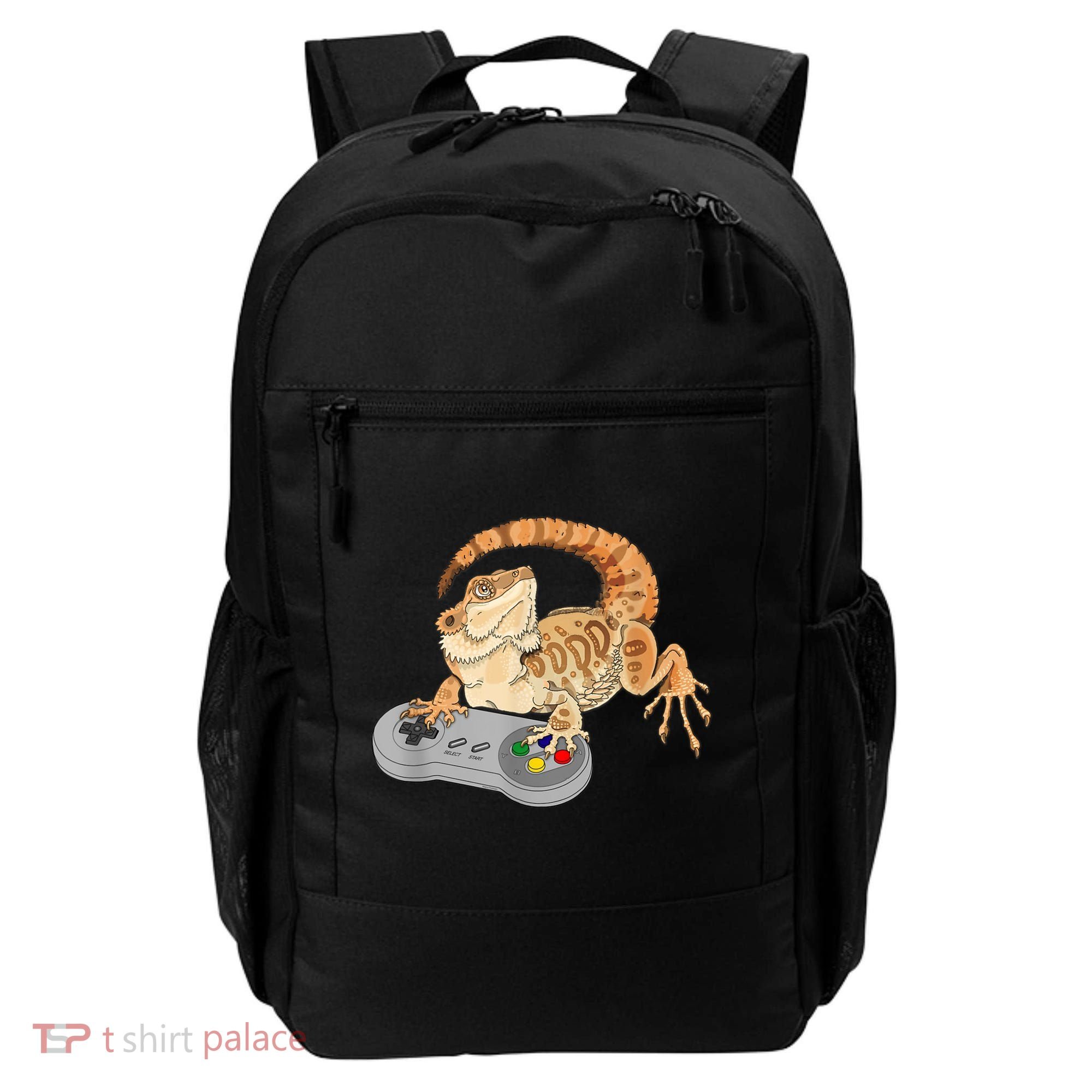 Bearded Dragon Playing Video Game Reptiles Pagona Gamer Backpack