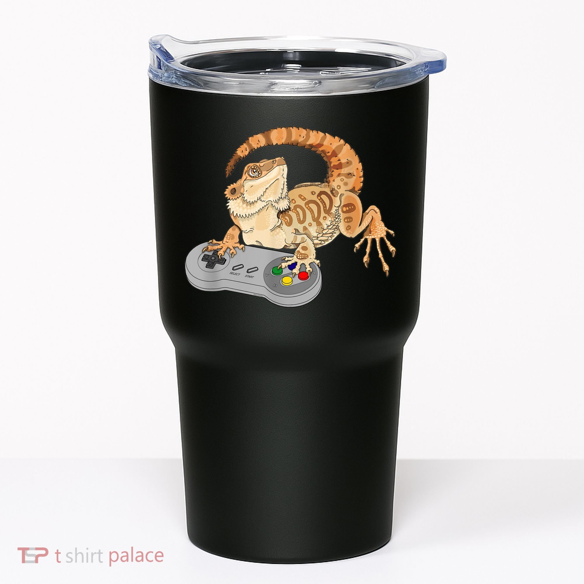 Bearded Dragon Playing Video Game Reptiles Pagona Gamer Tumbler